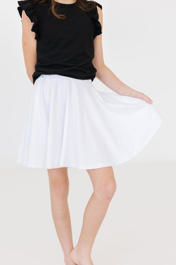 white-twirl-skort Mila & Rose at Sophia's Style-White Twirl Skort-6-12M-Twirl Skort-1